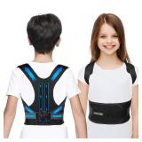 Lexniush Posture Corrector for Kids Teenagers, Updated Adjustable Upper Back Posture Brace for Boys/Girls, Breathable Back Support Braces for Scoliosis, Hunchback, Pain Relief, Spine Corrector, S