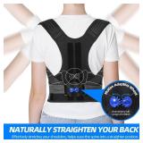 Lexniush Posture Corrector for Kids Teenagers, Updated Adjustable Upper Back Posture Brace for Boys/Girls, Breathable Back Support Braces for Scoliosis, Hunchback, Pain Relief, Spine Corrector, S