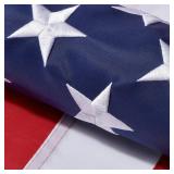 American Flags for Outside 3x5 FT- Heavy Duty US Flag USA Flag with Embroidered Stars, Sewn Stripes & Brass Grommets, Weather-Resistant, 4th of July Decorations