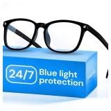 Gaoye Black Blue Light Glasses for Computer & Gaming - Anti UV Ray Lenses, Scratch-Resistant & Comfort Fit