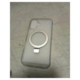 CHAOFEnG Magnetic Compatible with iPhone 16 Case with Stand [Military Grade Drop Tested][Compatible with Magnet] Ring Translucent Slim Hard Back Soft Edge, Frost White