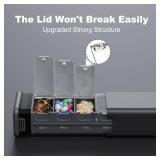 7 Day Weekly Metal Pill Organizer Travel, Kursoaya Premium Aluminum Daily Pill Box, Cute Portable Pill Case, Large Capacity Pill Holder for Supplements, Pills, Vitamins, Medicine (Steel Grey)