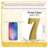 TONIFUL 7.8 Inch Gold Glitter Number 7 Wooden Table Centerpieces Birthday Party Decorations,Shining Golden Digit 7 for Birthday Decorations,New Year,Graduation Decoration,Anniversary,Prop (1 Pack)