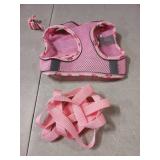 Petank Dog Harness for Small Medium Dogs No Pull, Puppy Harness and Leash Set, Mesh Adjustable Breathable Light Vest for Walking, Running, Training. (Pink, M)