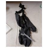 Dog Suspender Boots, Anti-Slip & Fall Waterproof Dog Shoes Leggings, Dog Paw Protector for Small Medium Dogs, Adjustable Dog Boots Pet Shoes for Outdoor Walking Black,M