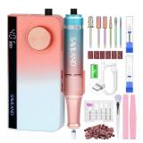 SAVILAND Electric Nail Drill Professional: 40000RPM Upgrad Nail Drill Kit 2025 Beautiful Gradient Sunset Color Scheme Nail D rill Machine Portable Nail File & Buffers Salon Use Manicure Pedicure