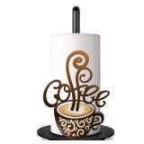 Hexagram Coffee Kitchen Decor, Coffee Paper Towel Holder, Cute Vintage for Bar Kitchen Bathroom Countertop Gifts for Women Men Housewarming