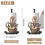 Hexagram Coffee Kitchen Decor, Coffee Paper Towel Holder, Cute Vintage for Bar Kitchen Bathroom Countertop Gifts for Women Men Housewarming