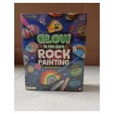 Dan&Darci Kids Rock Painting Kit - Glow in The Dark - Christmas Gifts Arts & Crafts for Boys and Girls Ages 6-12 - Craft Activities Kits - Creative Art Toys for 6, 7, 8, 9, 10, 11 & 12 Year Old Kid