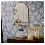 Safiyya Blue Floral Peel and Stick Wallpaper 78.7 x 17.3in