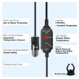 YOFOTHS Adjustable Mini Aquarium Heater 0.5/1/2/3 Gallon Submersible Small Fish Tank Heater 10W/20W/30W Digital Display Thermostat External Temperature Controller