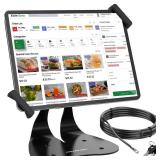 AboveTEK Anti-Theft iPad Kiosk Stand, 360° Swivel POS Tablet Mount with Security Cable & Key, Fits 7 13-inch iPad & Samsung Galaxy Tab, Perfect for Retail & Business
