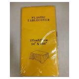 Yellow Plastic Rectangular Tablecover 54x108 3pk