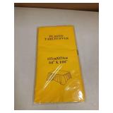 Yellow Plastic Rectangular Tablecover 54x108 3pk