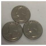 1976 Bicentennial Quarter featuring the colonial drummer design on reverse Collection set of 3