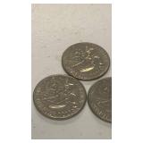 1976 Bicentennial Quarter featuring the colonial drummer design on reverse Collection set of 3