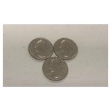 1976 Bicentennial Quarter featuring the colonial drummer design on reverse Collection set of 3