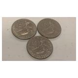 1976 Bicentennial Quarter featuring the colonial drummer design on reverse Collection set of 3