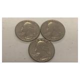 1976 Bicentennial Quarter featuring the colonial drummer design on reverse Collection set of 3