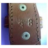 Handcrafted Leather Belt with Native Pattern size 38
