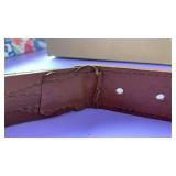 Handcrafted Leather Belt with Native Pattern size 38