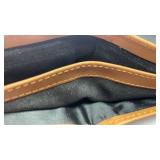 Handcrafted Tan Leather Bifold Wallet 13 pockets