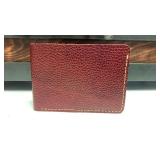 Handcrafted Burgundy Leather Bifold Wallet 7 pockets