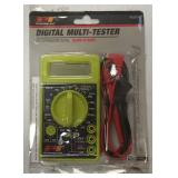 Performance Tool W2974 Digital Multimeter Tester 2000 Counts with AC DC Voltmeter and Ohm Volt Amp Meter, Measures Voltage, DC Current Measurement, Automatic Zero Adjust, 9V Battery Included
