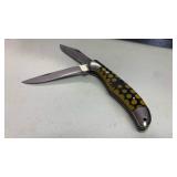 Honeycomb Pattern Folding Pocket Knife approx 9.5 inches when open