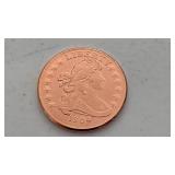 1804 Liberty Draped Bust design 1 oz 999 Fine Copper Round