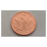 1804 Liberty Draped Bust design 1 oz 999 Fine Copper Round