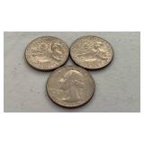 1976 Bicentennial Quarter featuring the colonial drummer design on reverse Collection set of 3