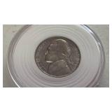 1960 Jefferson Nickel Monticello Coin BU brilliant Uncirculated in protective case