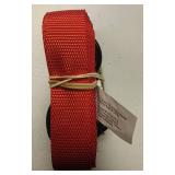 Red Nylon Tie Down Strap with Metal Hooks