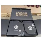 HexClad Hybrid Cookware 6 Piece Pot Set - 2  3  and 8 Qt Saucepans with Glass Lids - Retail $380