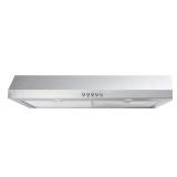 Vissani Caprelo 30 in. 320 CFM Convertible Under Cabinet Range Hood in Stainless Steel with LED Lighting and Charcoal Filter Retail- $180