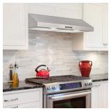 Vissani Caprelo 30 in. 320 CFM Convertible Under Cabinet Range Hood in Stainless Steel with LED Lighting and Charcoal Filter Retail- $180