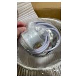 1-Light White Geometric Hanging Linear Chandelier Lighting with Hemp Rope Shade for Kitchen Island - Retail $68