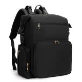CEI-CEI Neoprene Diaper Bag Backpack with Changing Pad, Large Newborn Baby Maternity Bags Travel Tote with Insulated Pockets (Black)