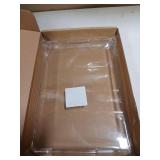 Clear Acrylic Serving Tray 15x10.2 Inches - Heat Bent Design for Coffee Table, Bakery, Vanity, and Kitchen - Durable Organizer for Food, Drinks, and DÃ©cor