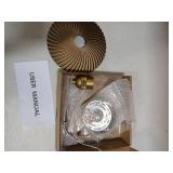 JIMUBEAM Vintage Metal Wall Sconce Lighting, Industrial Wall Light Fixture Brass Finished Rippled Shape Shade Design, 1-Light Wall Mounted Lamp for Bedroom, Living Room, Corridor, Office