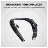 Monster Boomerang Petite Neckband Bluetooth Speakers, Neck Speaker with 15H Playtime, aptX High Fidelity 3D Stereo Sound, Low Latency, Built-in Mic, IPX5 Waterproof Wearable for Home Outdoor (Charging