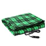 Heated Blanket - 12-Volt Electric Blanket for Car, Truck, SUV, or RV - Portable Winter Car Accessories for Camping or Travel by Stalwart (Green Plaid)