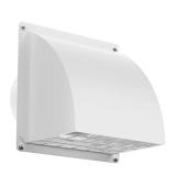 5 Inch Dryer Wall Vent Cover, HG Power Metal Wall Vent Cap Outside with Removable Screen & Cushioned Non-Return Flap for Home Wall, Air Condition, Range Hoods, Kitchen (White)