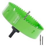 HLOFIZI 8 Inch Carbide Grit Hole Saw for Recessed Lights, Cutting Through Stucco, Ceiling Old Plaster, Drywall, Cement Board with 1-1/2" Depth, Up to 3X Longer Life