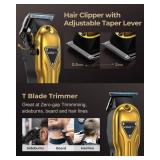 VGRPRO Electric Hair Clippers for Men, Cordless Clipper and Trimmer Set, Clippers for Hair Cutting Kit with Long Battery Life, Hair Grooming Trimmer for Family Kids and Self-Haircut Use (Pre Owned)