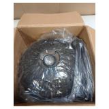 HuisMier Rattan Hanging Lamp Plug in Pendant Light, 15 Ft Hanging lamp with Wicker Woven Basket Lampshade, Dimmable Boho Hanging Lamp for Dining Room Living Room Bedroom, Black