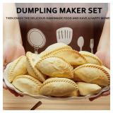 MUMSUNG Empanada Maker Press, 6-Inch Extra Large Dumpling Maker Set with Dough Cutter, Dumpling Mold Set for Pierogi, Pastelitos, Calzone, Turnovers, Chinese Dumpling, 5Sizes (6"/5"/4"/3"/2.6")