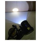 Kmivo Rechargeable Spotlight, 99,000 Lumens Super Bright Handheld Led Flashlight, Outdoor Spot Light with Cob Light and Solar Panelsfor Boating Camping