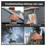7Inch Round Chimney Cap,Adjustable Roof Cap for Vents,Chimney Cap with Screen in Stainless Steel,Round Rain Cap for All-Round Chimney Protection,Round Roof Rain Chimney Cover,7 Inch Round Chimney Cap